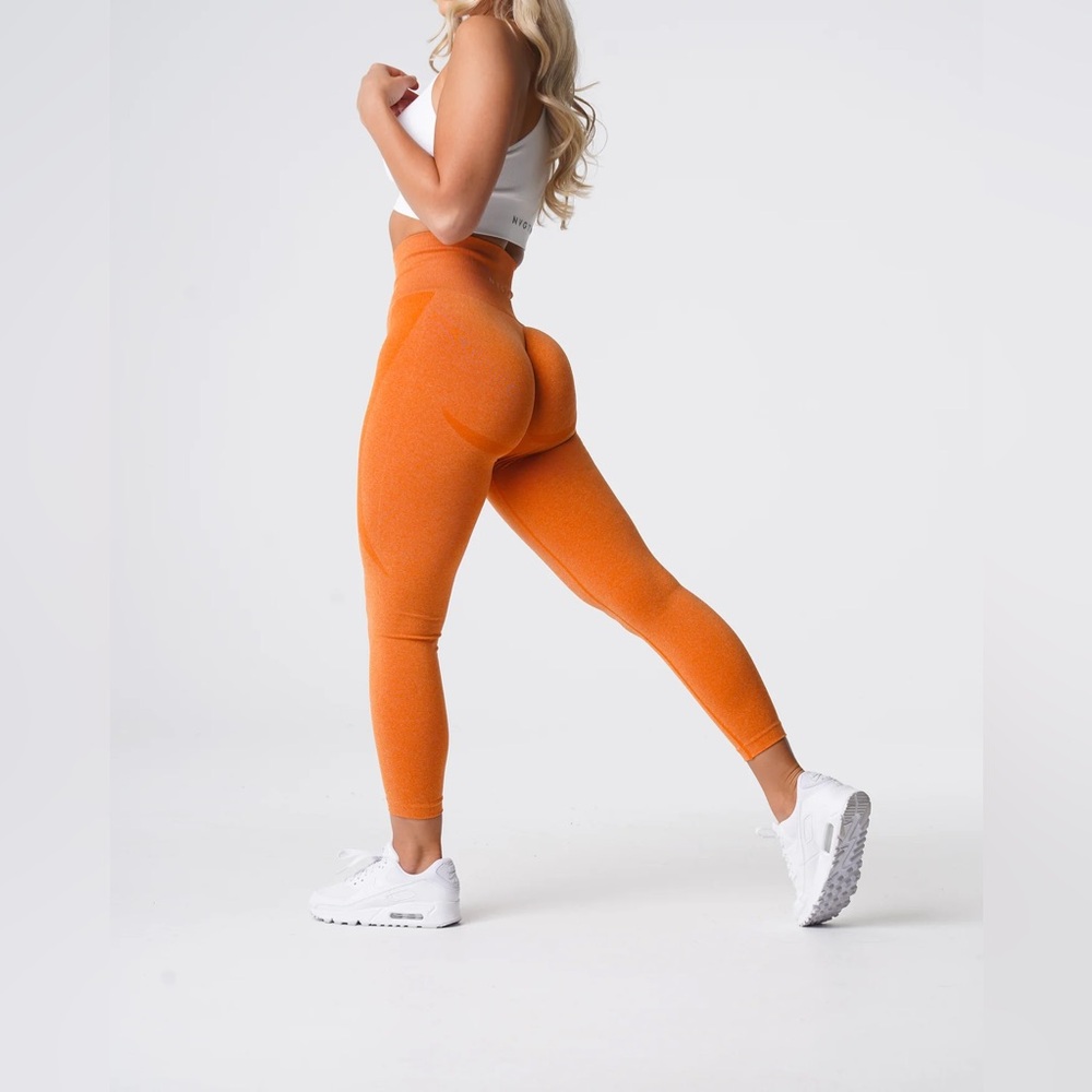 XS NVGTN Burnt Orange Contour Seamless Leggings